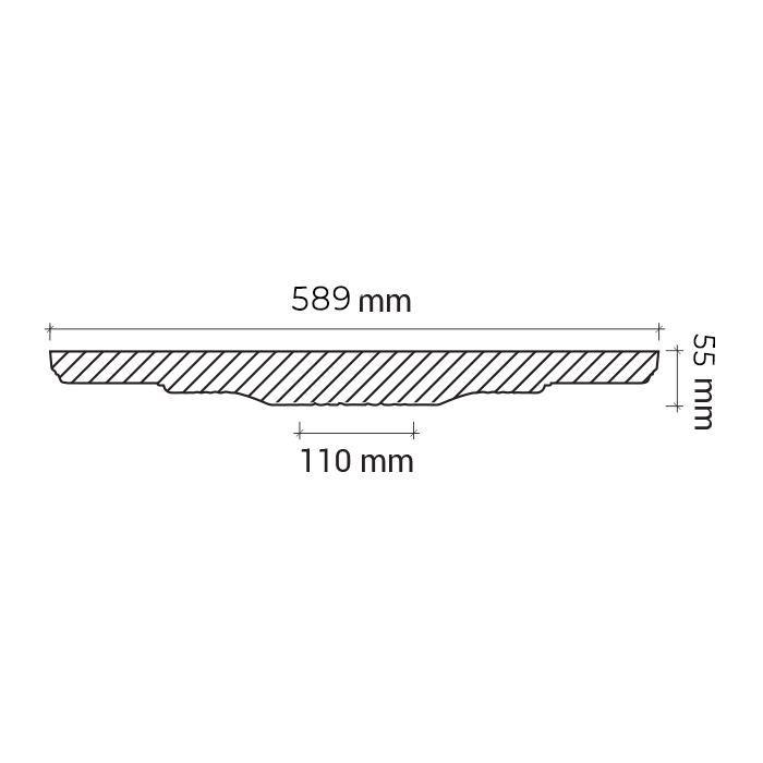Потолочная розетка под покраску Европласт 1.56.023 58,9 см