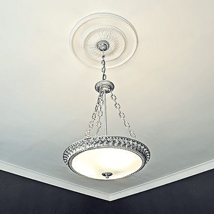 Потолочная розетка под покраску Европласт 1.56.023 58,9 см фото в интерьере