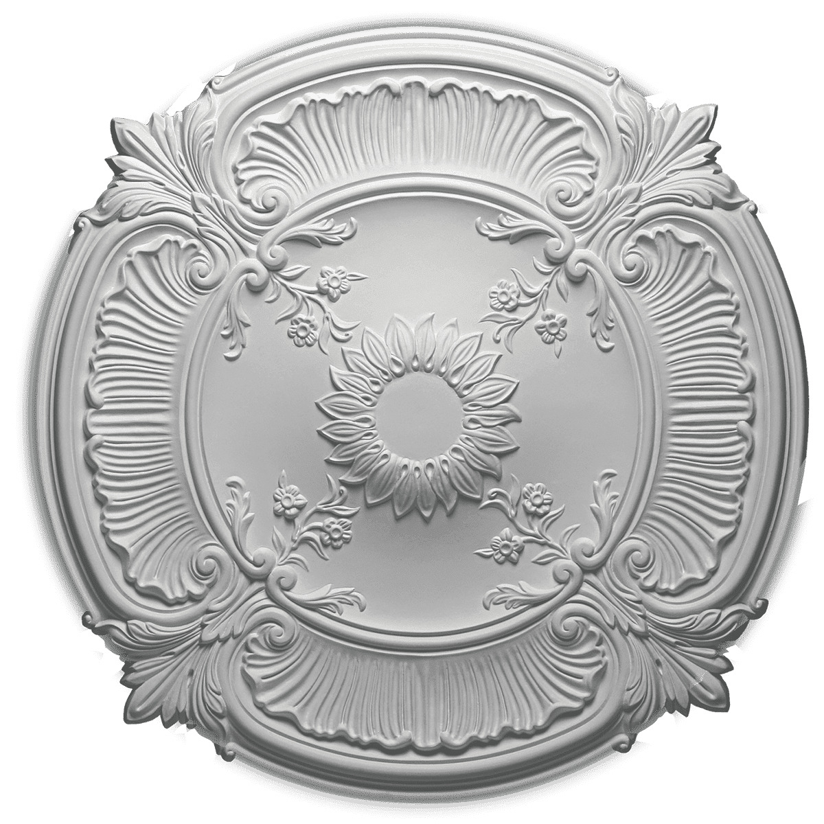 Потолочная розетка под покраску Европласт 1.56.026 76,8 см