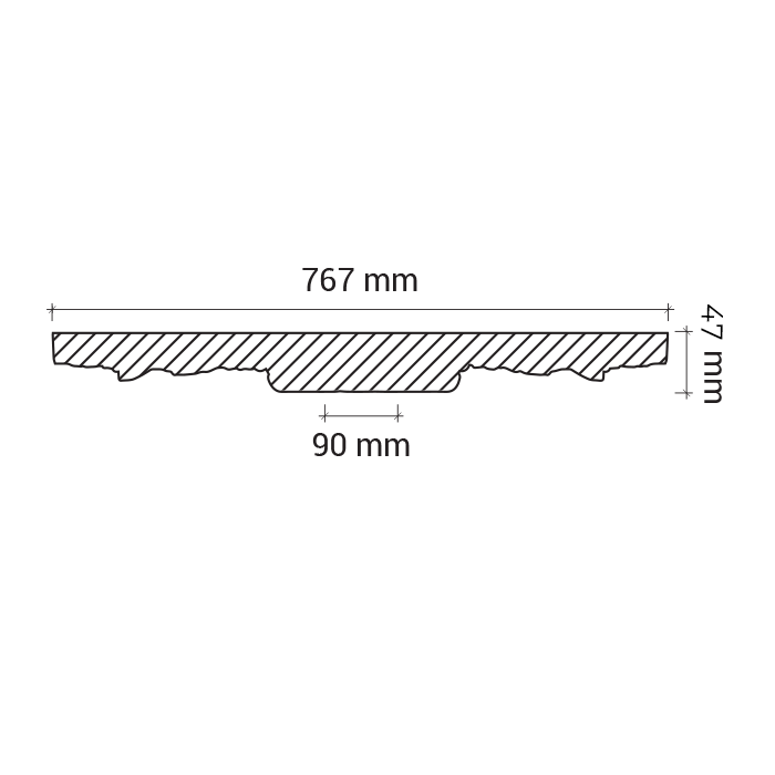 Потолочная розетка под покраску Европласт 1.56.029 76,7×52,9 см