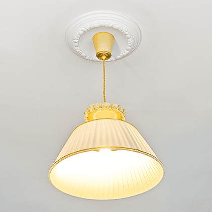 Потолочная розетка под покраску Европласт 1.56.032 31,9 см фото в интерьере