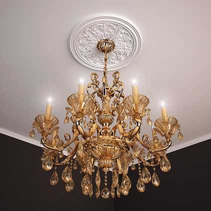 Потолочная розетка под покраску Европласт 1.56.034 51 см фото в интерьере