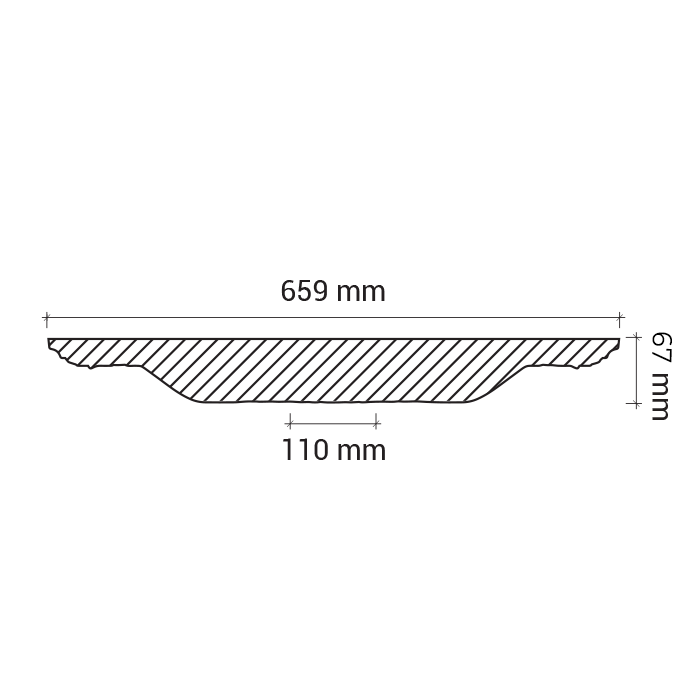 Потолочная розетка под покраску Европласт 1.56.039 65,9 см