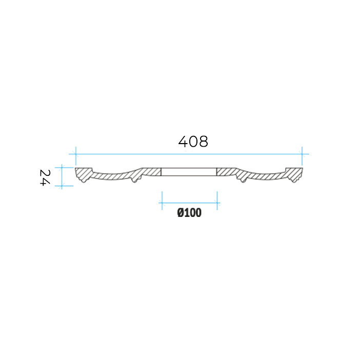 Потолочная розетка под покраску Европласт 1.56.047 40,8 см