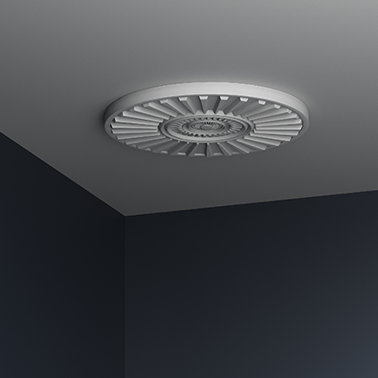 Потолочная розетка под покраску Европласт 1.56.801 35 см фото в интерьере