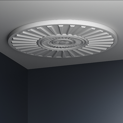 Потолочная розетка под покраску Европласт 1.56.802 70 см фото в интерьере