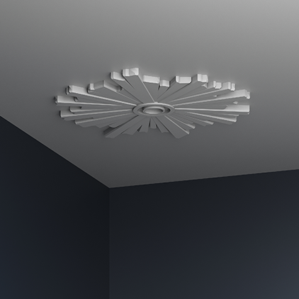 Потолочная розетка под покраску Европласт 1.56.803 45 см фото в интерьере