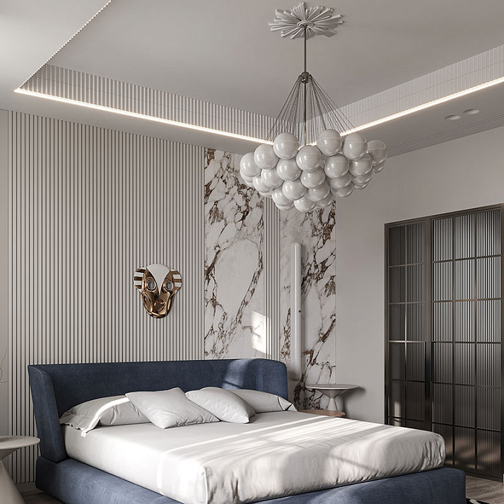 Потолочная розетка под покраску Европласт 1.56.803 45 см фото в интерьере