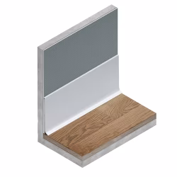 Плинтус алюминиевый Neexy Черный муар AKBD40-SBL 2500×40×10