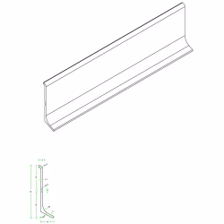 Плинтус алюминиевый Neexy Черный муар AKBD40-SBL 2500×40×10