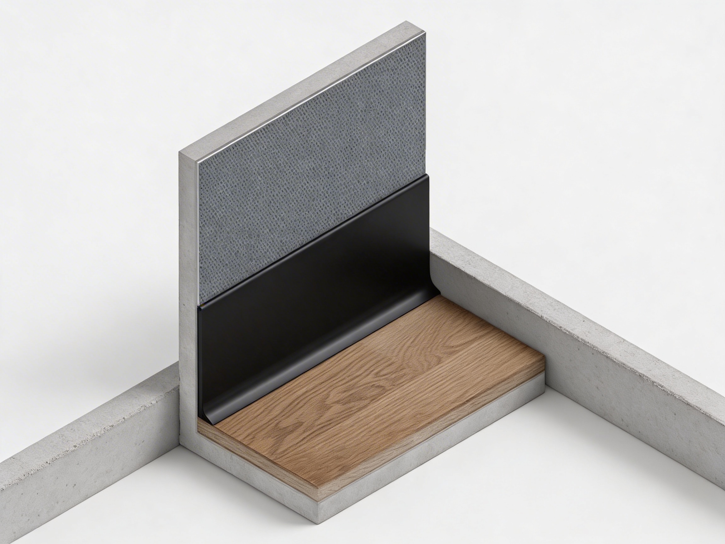 Плинтус алюминиевый Neexy Черный муар AKBD40-SBL 2500×40×10