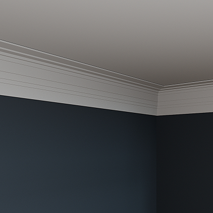 Потолочный плинтус под покраску Европласт 6.50.802 2000×120×159 фото в интерьере