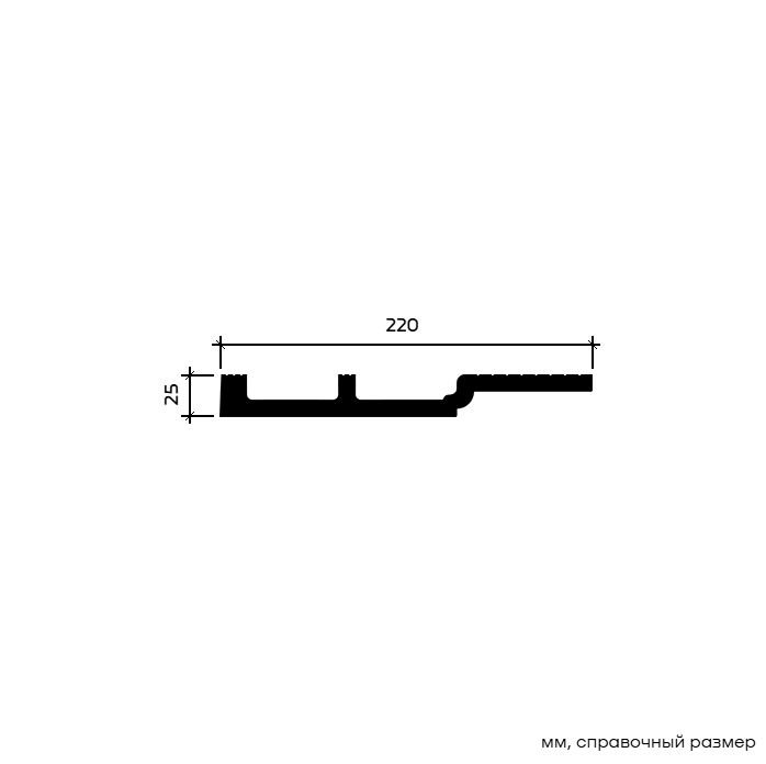Потолочный плинтус под покраску Европласт 6.50.803 2000×220×25