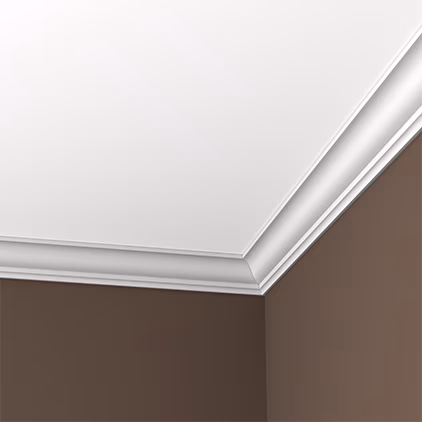 Потолочный плинтус под покраску Европласт 1.50.105 2000×63×60
