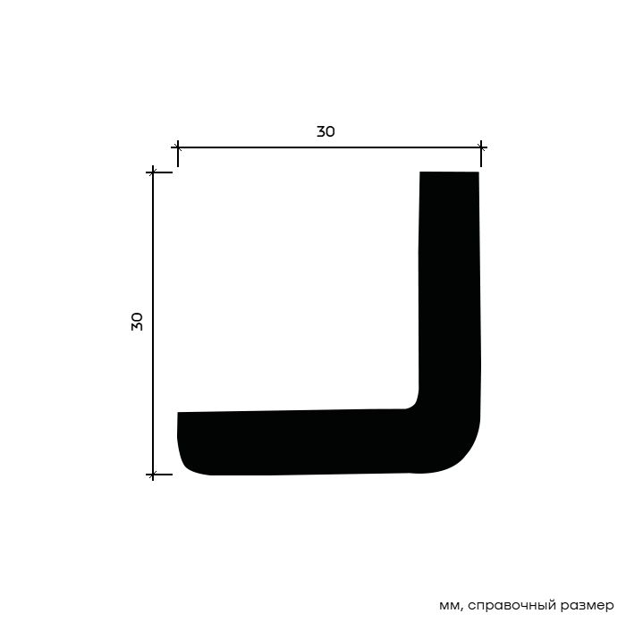 Потолочный плинтус под покраску Европласт 1.50.156 2000×30×30