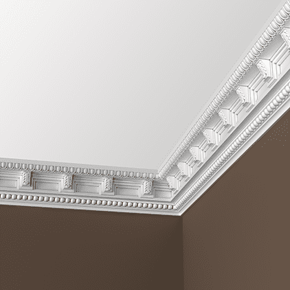 Потолочный плинтус под покраску Европласт 1.50.169 2000×96×99 фото в интерьере