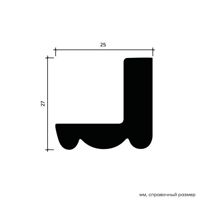 Потолочный плинтус под покраску Европласт 1.50.258 2000×25×27