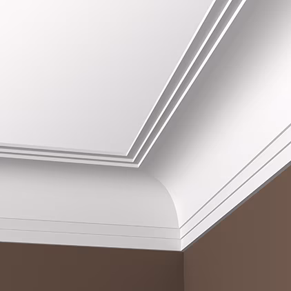 Потолочный плинтус под покраску Европласт 1.50.271 2000×165×226