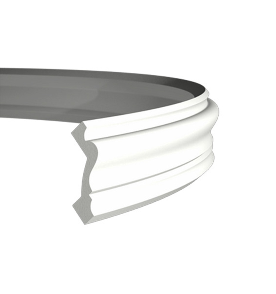 Потолочный плинтус под покраску гибкий Европласт 1.50.100 2000×55×64