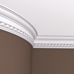 Потолочный плинтус под покраску гибкий Европласт 1.50.119 2000×56×113