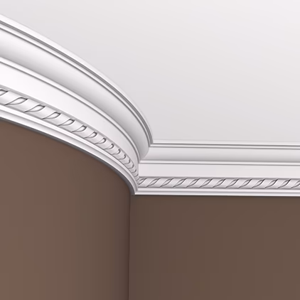 Потолочный плинтус под покраску гибкий Европласт 1.50.119 2000×56×113