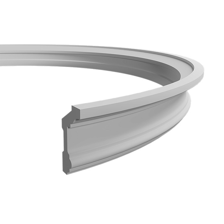 Потолочный плинтус под покраску гибкий Европласт 1.50.121 с подсветкой 2000×50×101