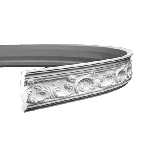 Потолочный плинтус под покраску гибкий Европласт 1.50.124 2000×55×115