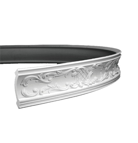 Потолочный плинтус под покраску гибкий Европласт 1.50.125 2000×85×90