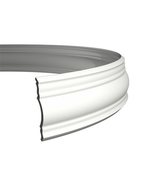 Потолочный плинтус под покраску гибкий Европласт 1.50.148 2000×120×117