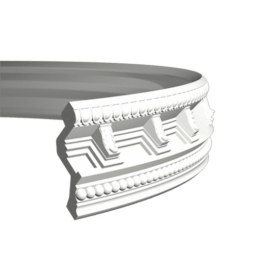 Потолочный плинтус под покраску гибкий Европласт 1.50.169 2000×96×99