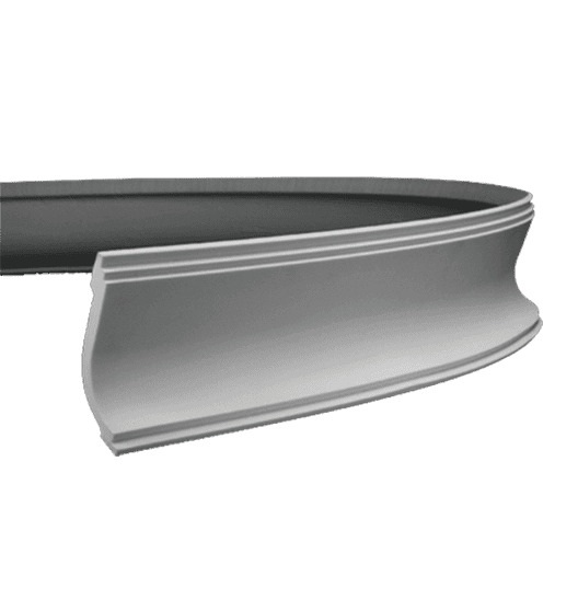 Потолочный плинтус под покраску гибкий Европласт 1.50.170 2000×113×79