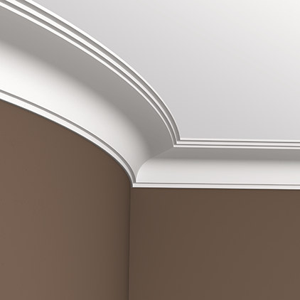 Потолочный плинтус под покраску гибкий Европласт 1.50.170 2000×113×79 фото в интерьере