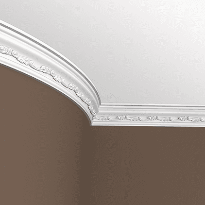 Потолочный плинтус под покраску гибкий Европласт 1.50.192 2000×40×70 фото в интерьере