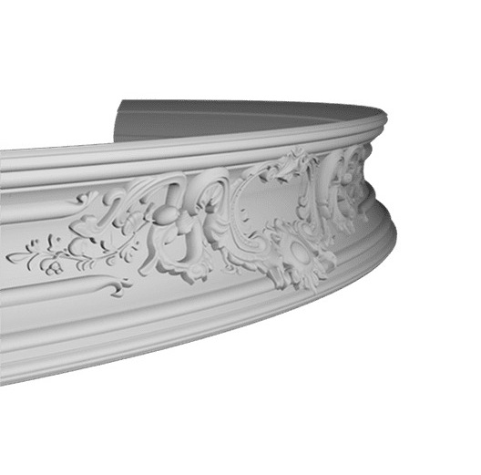 Потолочный плинтус под покраску гибкий Европласт 1.50.252 2000×121×119