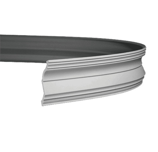 Потолочный плинтус под покраску гибкий Европласт 1.50.254 2000×93×130