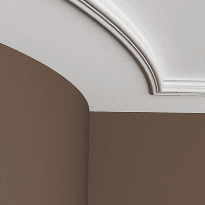 Потолочный плинтус под покраску гибкий Европласт 1.50.257 2000×39×39 фото в интерьере