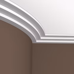 Потолочный плинтус под покраску гибкий Европласт 1.50.262 2000×120×50