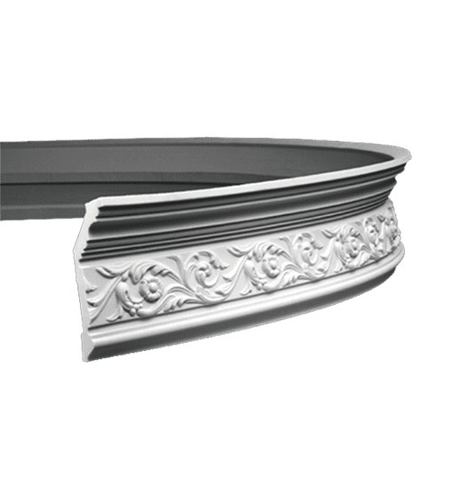 Потолочный плинтус под покраску гибкий Европласт 1.50.128 2000×66×144