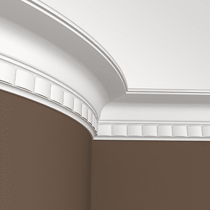 Потолочный плинтус под покраску гибкий Европласт 1.50.175 2000×117×135 фото в интерьере
