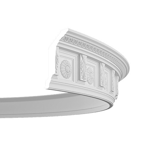 Потолочный плинтус под покраску гибкий Европласт 1.50.281 2000×112×204