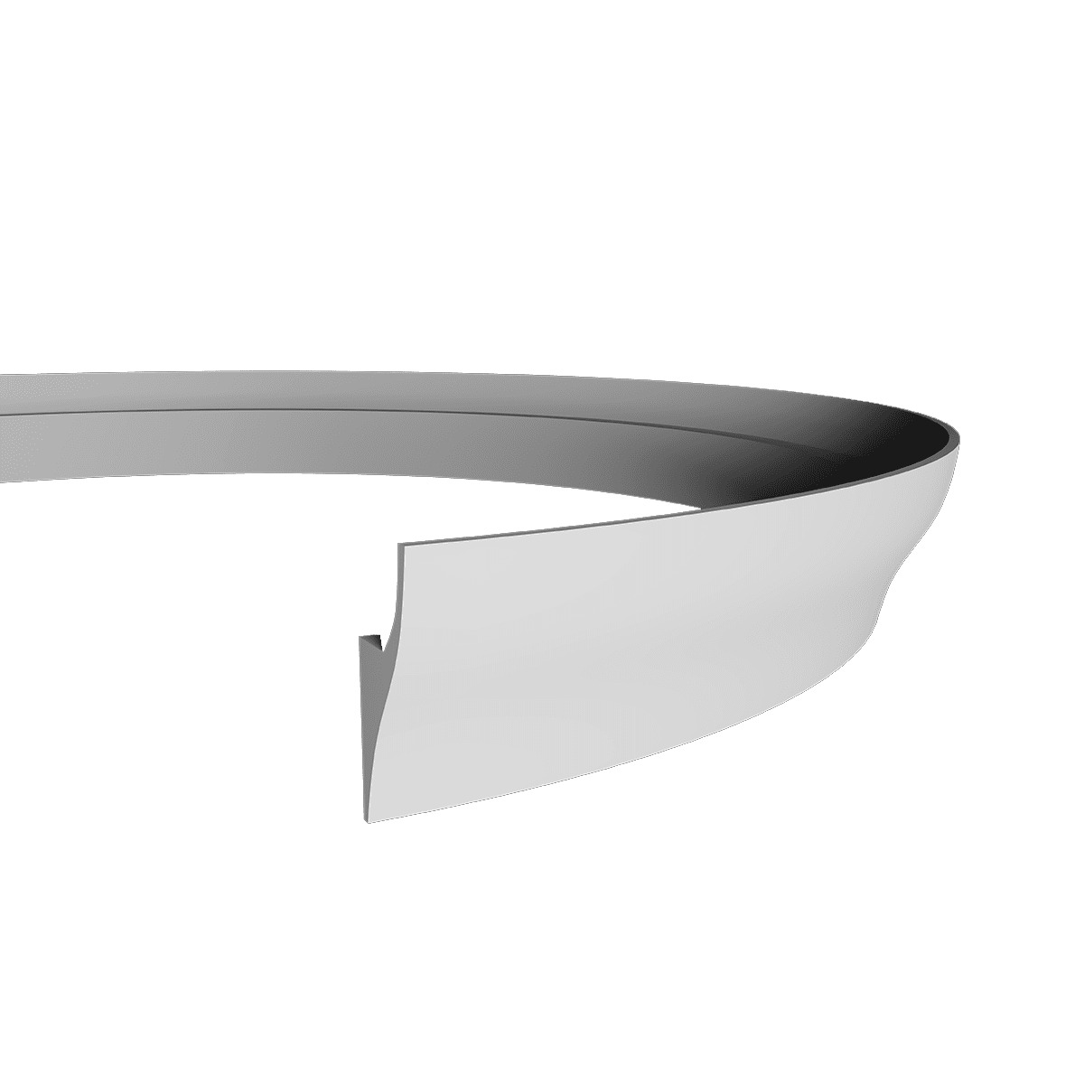 Потолочный плинтус под покраску гибкий Европласт 1.50.229 с подсветкой 2000×48×119