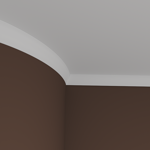 Потолочный плинтус под покраску гибкий Европласт 1.50.229 с подсветкой 2000×48×119 фото в интерьере