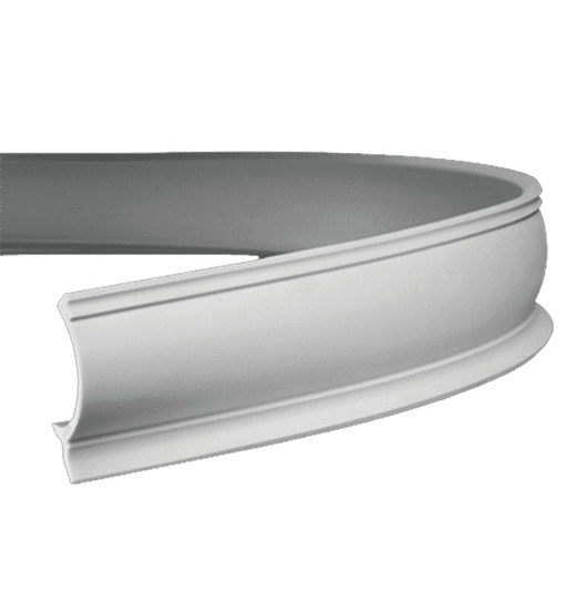 Потолочный плинтус под покраску гибкий Европласт 1.50.261 с подсветкой 2000×103×100