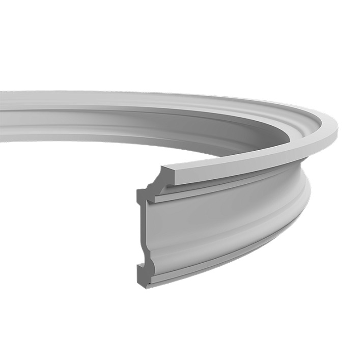 Потолочный плинтус под покраску гибкий Европласт 1.50.146 с подсветкой 2000×76×149