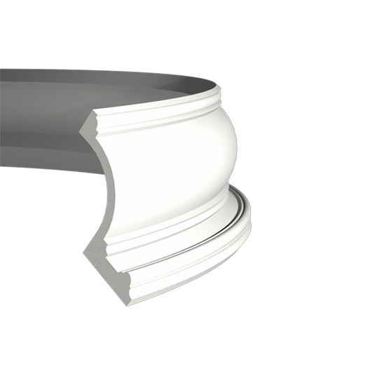 Потолочный плинтус под покраску гибкий Европласт 1.50.209 с подсветкой 2000×117×152