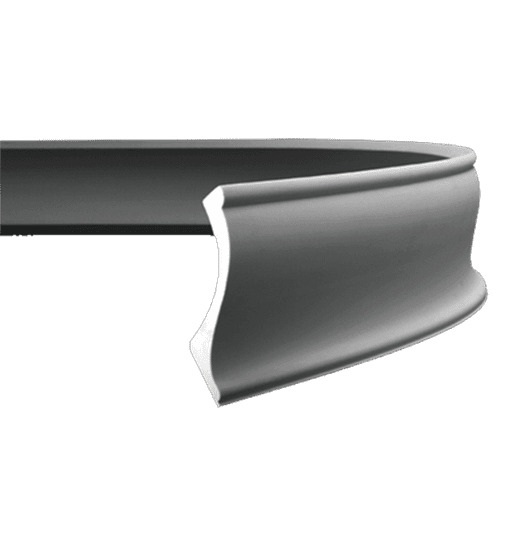 Потолочный плинтус под покраску гибкий Европласт 1.50.222 с подсветкой 2000×164×166