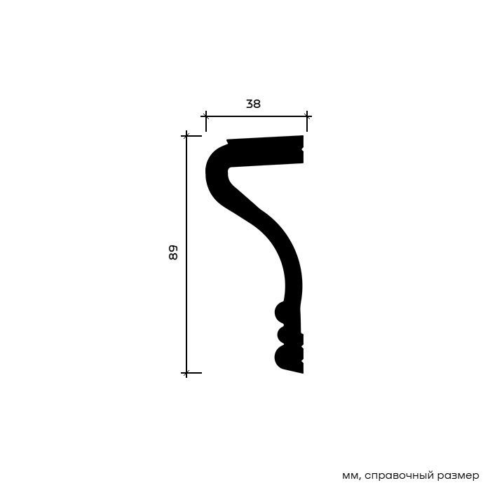 Молдинг под покраску Европласт 6.51.392 2000×89×38