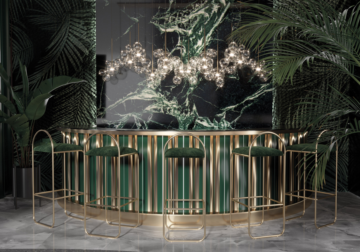 Молдинг под покраску Европласт 6.51.710 с подсветкой 2000×57×33 фото в интерьере