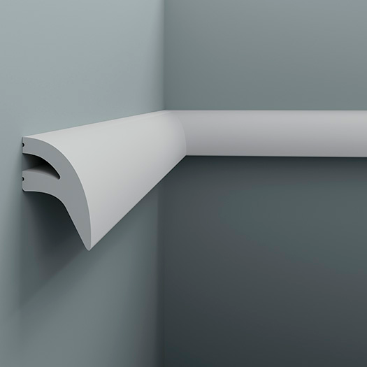 Молдинг под покраску Европласт 6.51.710 с подсветкой 2000×57×33 фото в интерьере