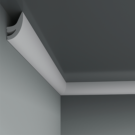 Молдинг под покраску Европласт 6.51.710 с подсветкой 2000×57×33 фото в интерьере